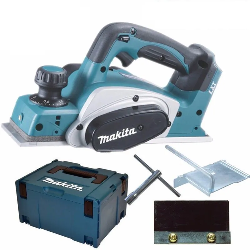 Rabot sans-fil Makita DKP180Y1J - 18V Li-ion - 1 batterie 1,5 ah - MAKPAC - 82 mm - 2 mm