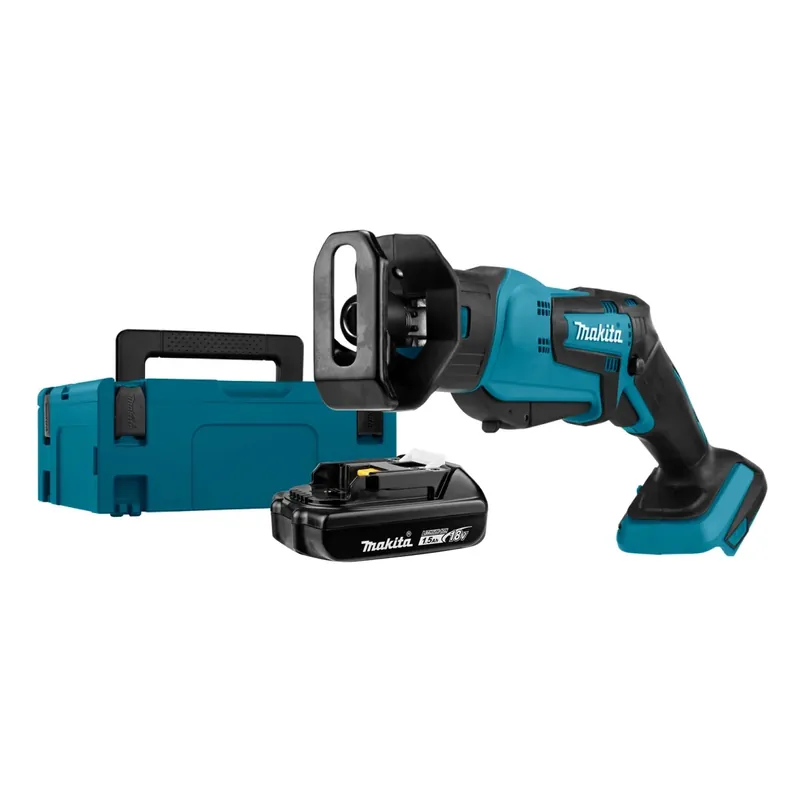 Makita DJR183Y1J - 18V Li-ion -Scie sabre sans-fil - 1 batterie 1,5 ah - MAKPAC - Changement rapide