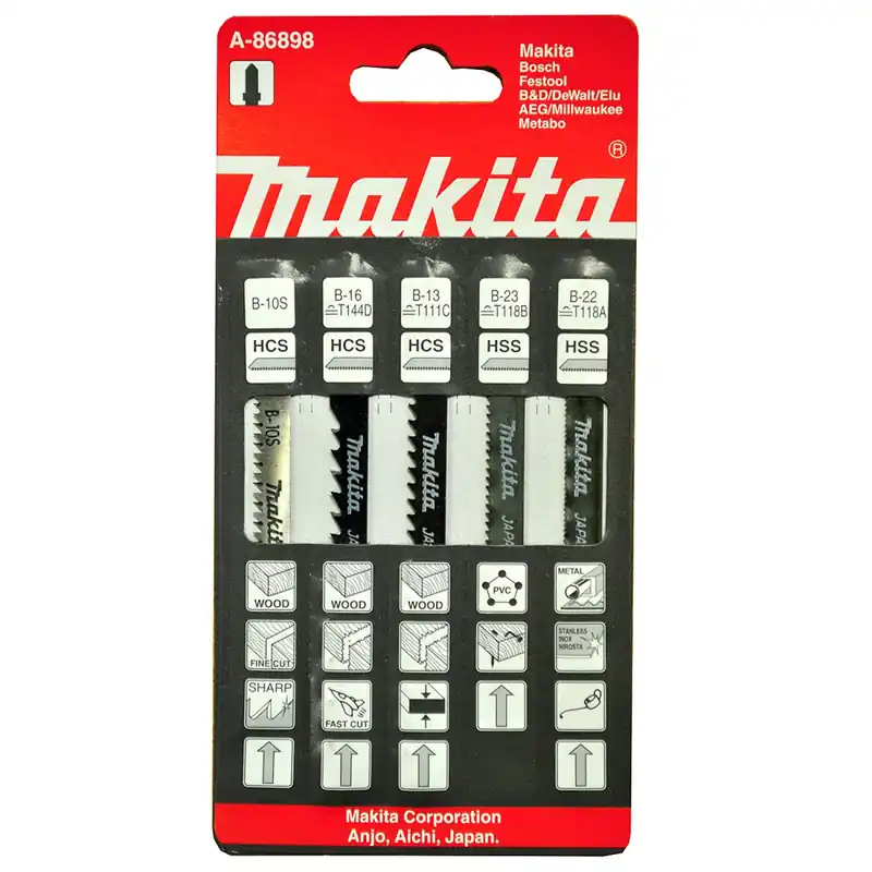 Makita A-86898 Set de 5 lames pour scie sauteuse
