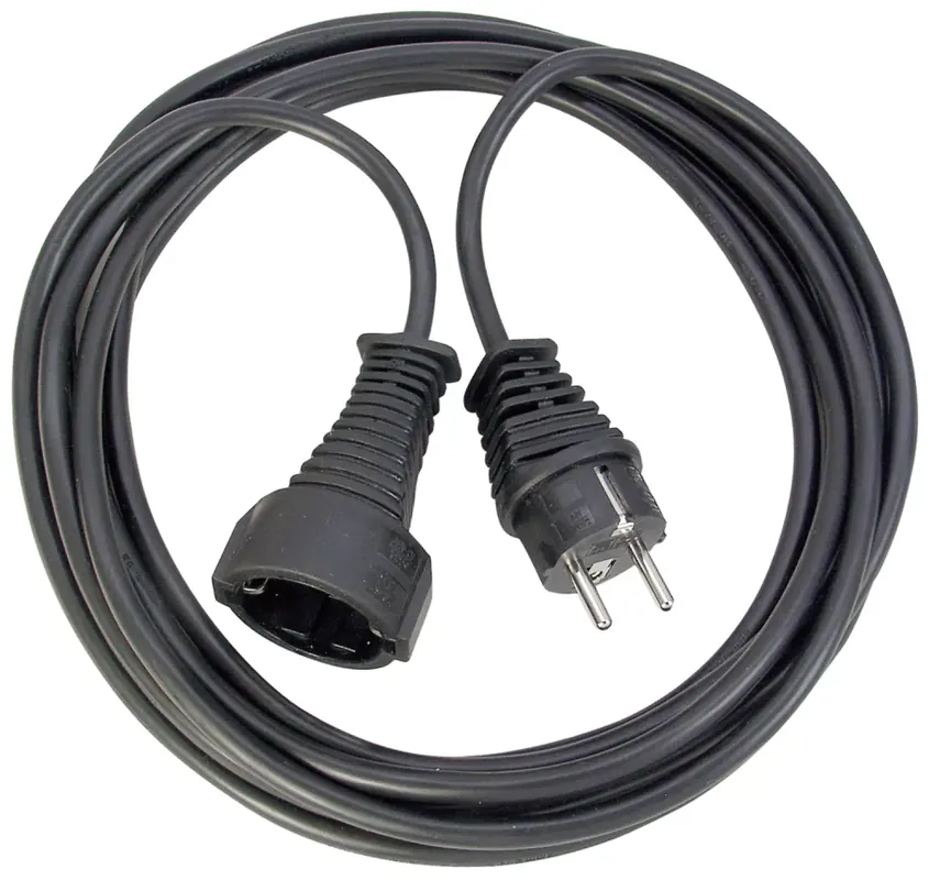 Brennenstuhl 1165480 Rallonge de qualité en caoutchouc noir - H05VV-F 3G1,5 - 25m