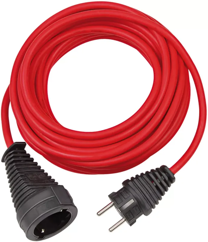 Brennenstuhl 1167460 Rallonge de qualité en plastique rouge - H05VV-F 3G1,5 - 10m
