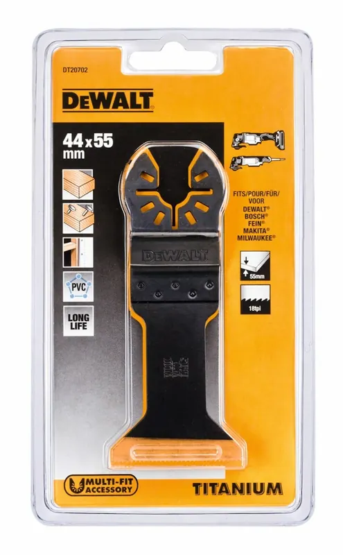 DeWALT DT20702-QZ Lame de scie universelle pour outil multifonctions, pour le bois et le métal - 44 mm