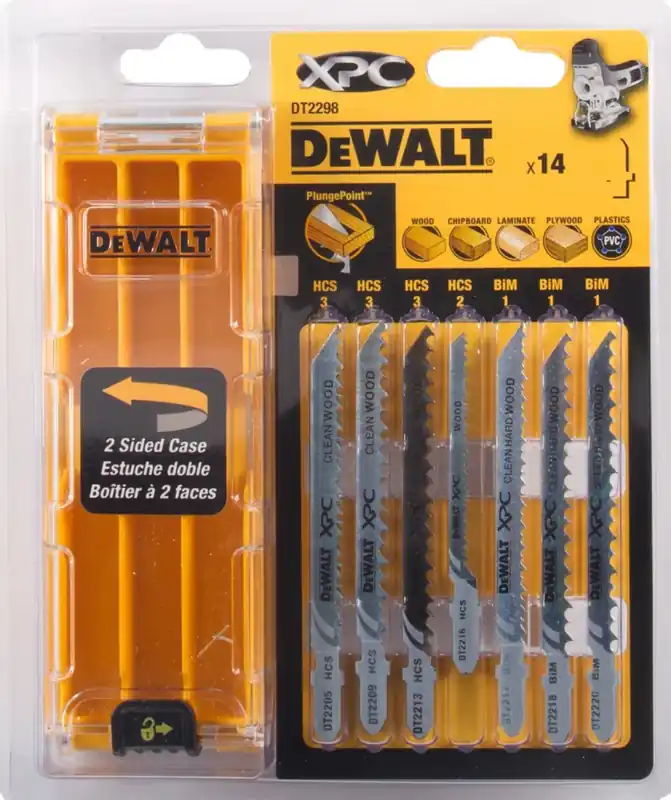 DeWALT DT2298-QZ Jeu de 14 lames de scie sauteuse XPC en cassette - Bois / Plastique / Stratifié