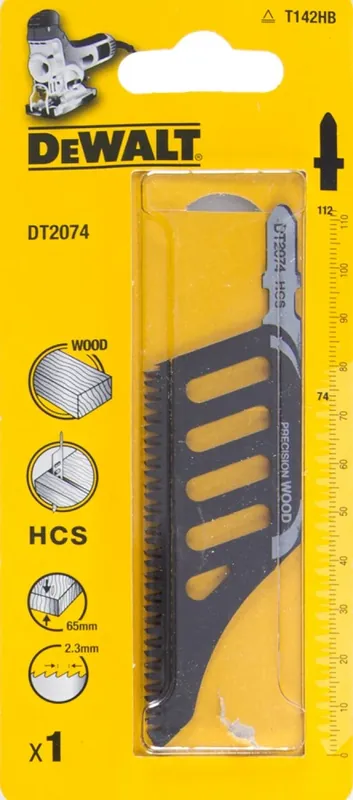 DeWALT DT2074-QZ Lame de scie sauteuse HCS Precision - pas de denture de 2,3 mm - Bois