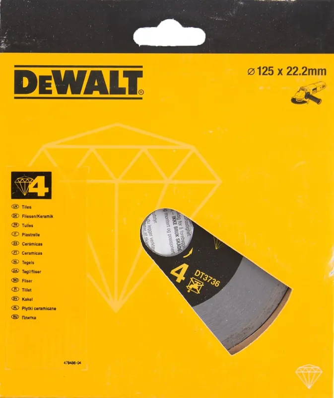 DeWALT DT3736-XJ Disque diamanté - 125 x 22,23 x 1,6 mm - céramique - carrelage