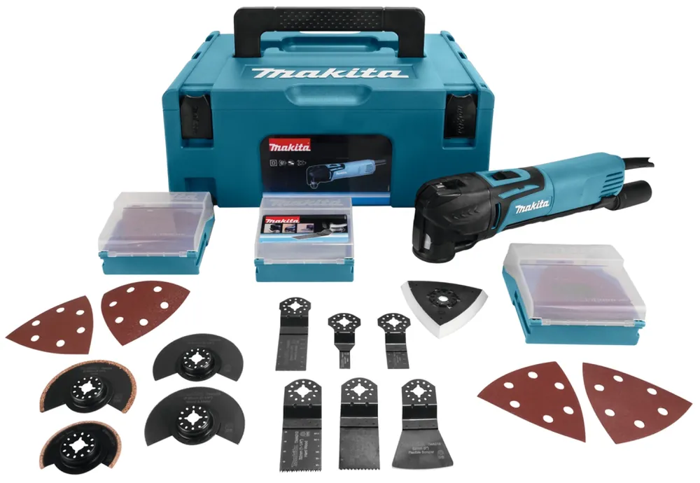 Makita TM3010CX2J - Outil multi-fonction - MAKPAC + d‘accessoires (42pcs) - 320W