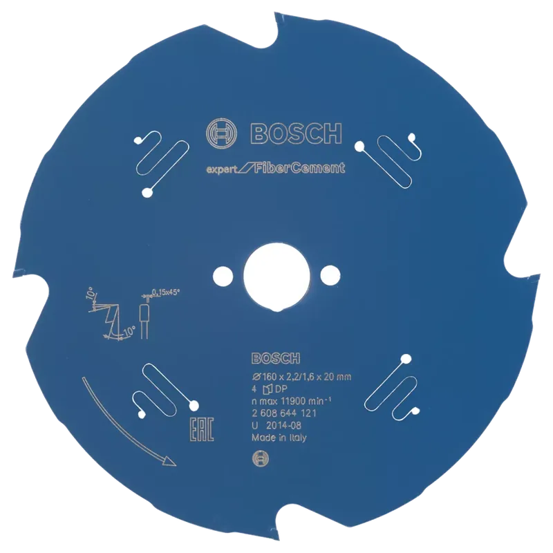 Bosch 2608644121 - Lame de Scie Circulaire Expert pour Fiber Cement 160 x 20 x 2,2 mm, 4D