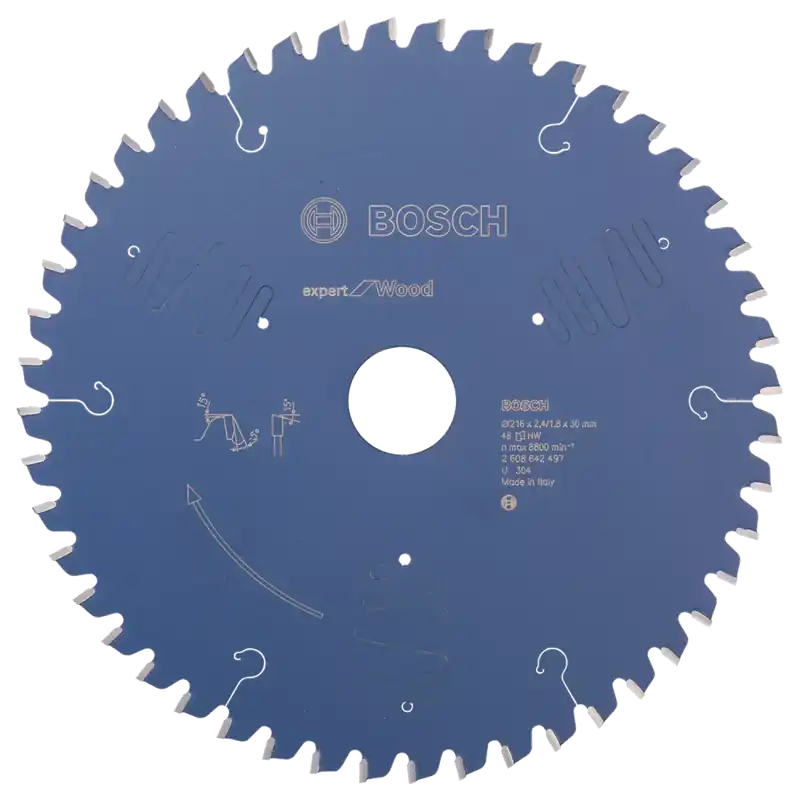 Bosch 2608642497 - Lame de Scie Circulaire Expert pour Wood, 216 x 30 x 2,4 mm, 48D