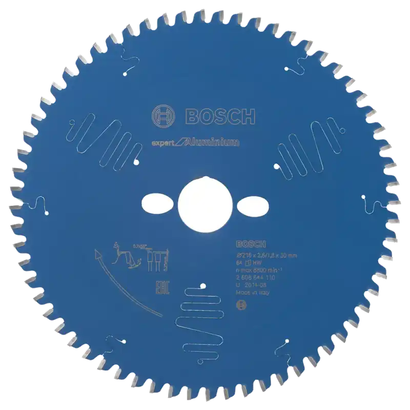 Bosch 2608644110 - Lame de Scie Circulaire Expert pour Aluminium, 216 x 30 x 2,6 mm, 64D