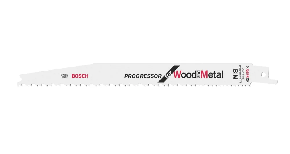 Bosch S3456XF Lame de scie sabre standard pour le bois et le métal - 200 x 1,25 (5 pièces)