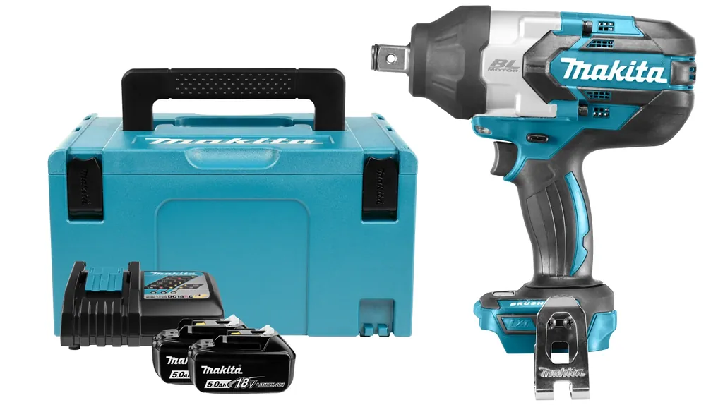 Boulonneuse à chocs sans-fil Makita DTW1001RTJ - 18V Li-ion - 2 batteries 5,0 ah - MAKPAC - 1250 Nm - 3/4" - Brushless