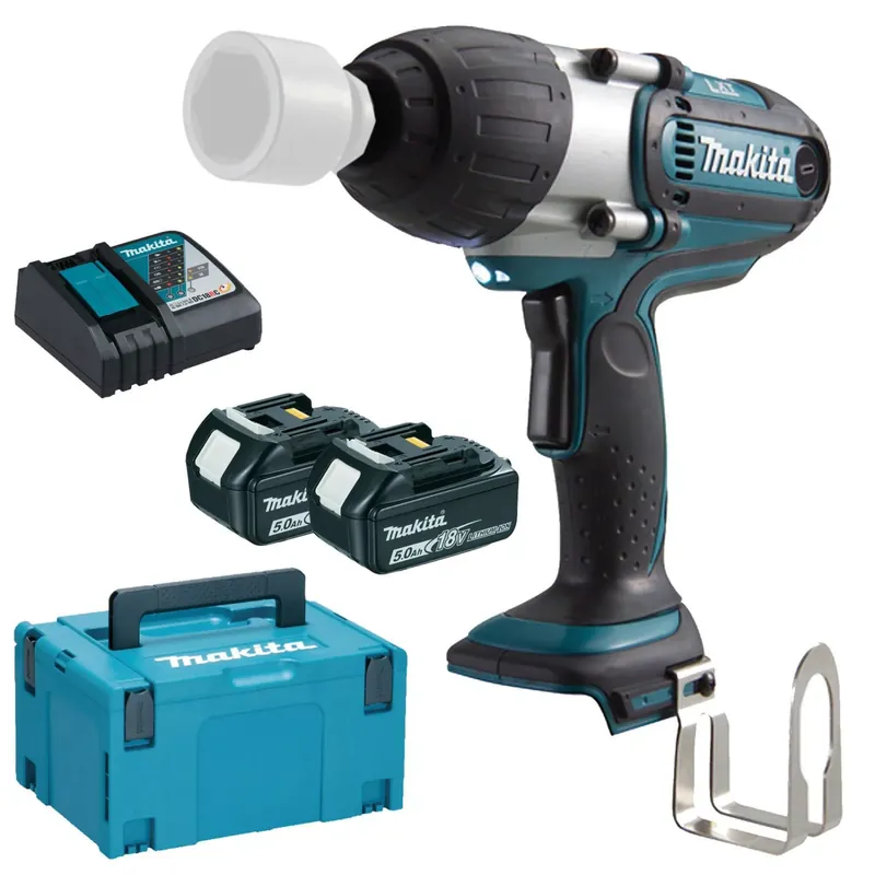 Boulonneuse à chocs sans-fil Makita DTW450RTJ - 18V Li-ion - 2 batteries 5,0 ah - MAKPAC - 440 Nm - 1/2"