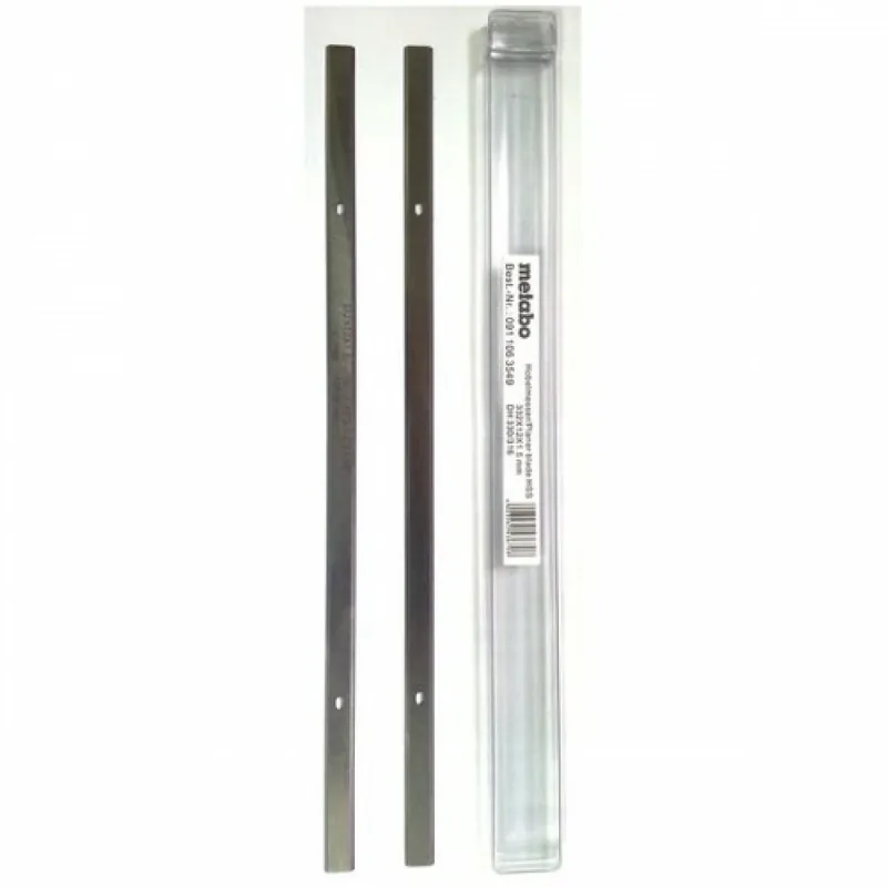 Metabo 0911063549 Raboteuse DH330 / 316 HSS - 332x12x1.5mm / 2 trous longs (2 pièces)