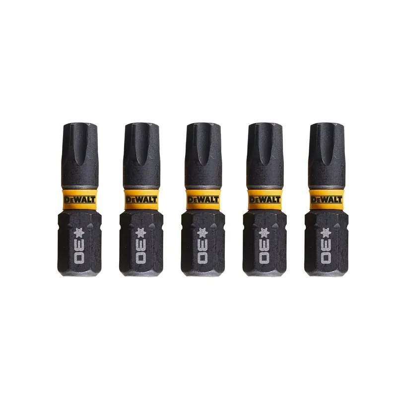 DeWALT DT7384T Embouts de vissage à percussion - T30 x 25 mm (5 pièces)