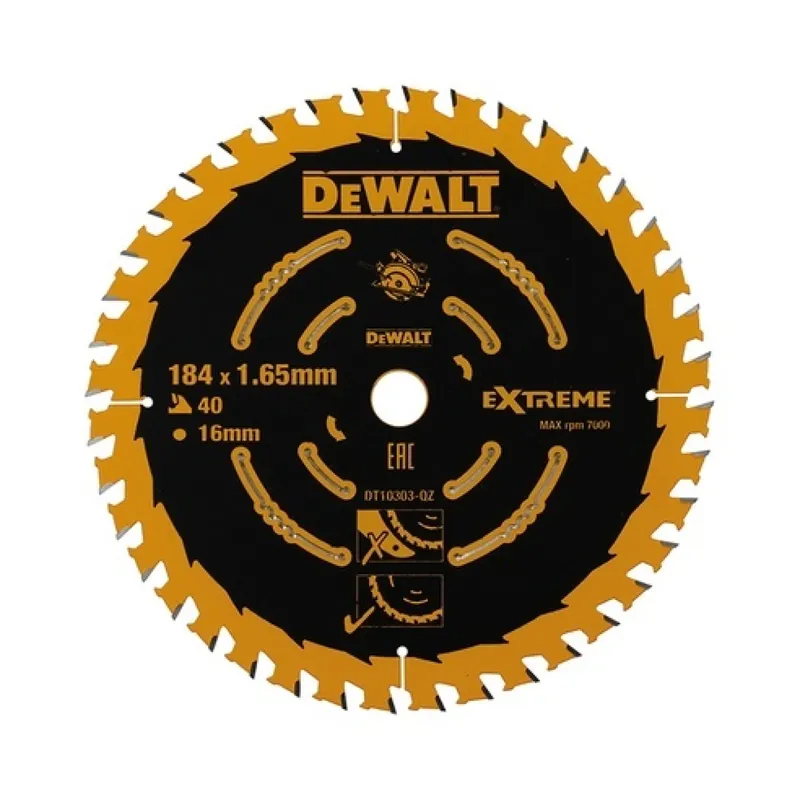 DeWALT DT10303-QZ Lame de scie circulaire Extreme - 184 x 16 x 40 dents - Bois