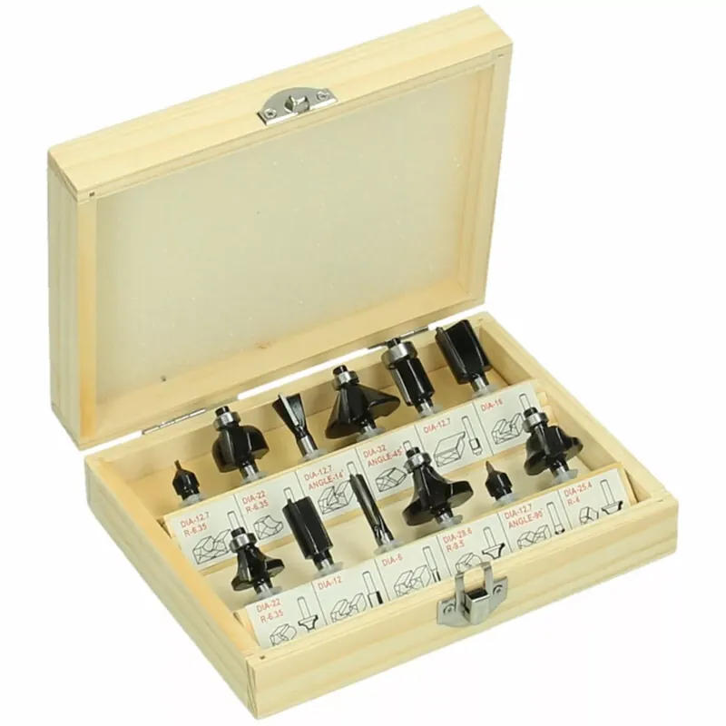 HiKOKI 711016 Set de fraises HM 6 mm - (Jeu de 12pcs)
