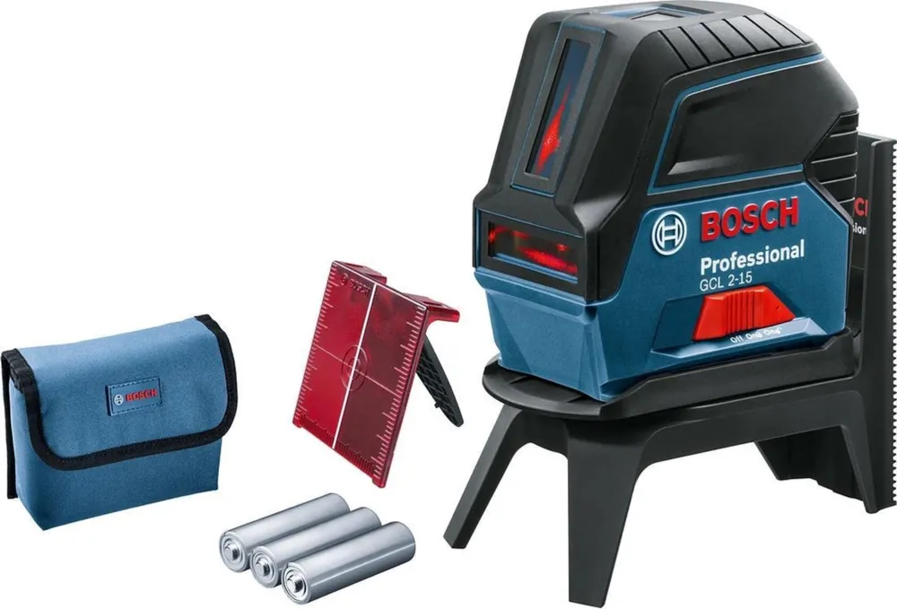 Bosch GCL 2-15 Laser à croix avec fonction d‘aplomb dans un étui - 15 m