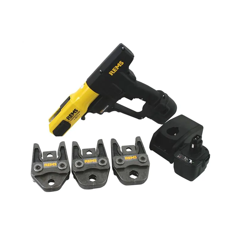 Frein Akku-Press ACC 14,4V batterie Li-Ion Presse pour presse radiale avec 3 jeux de mâchoires de presse (1 batterie de 3,2 Ah) dans le boîtier - M15 M22 M28