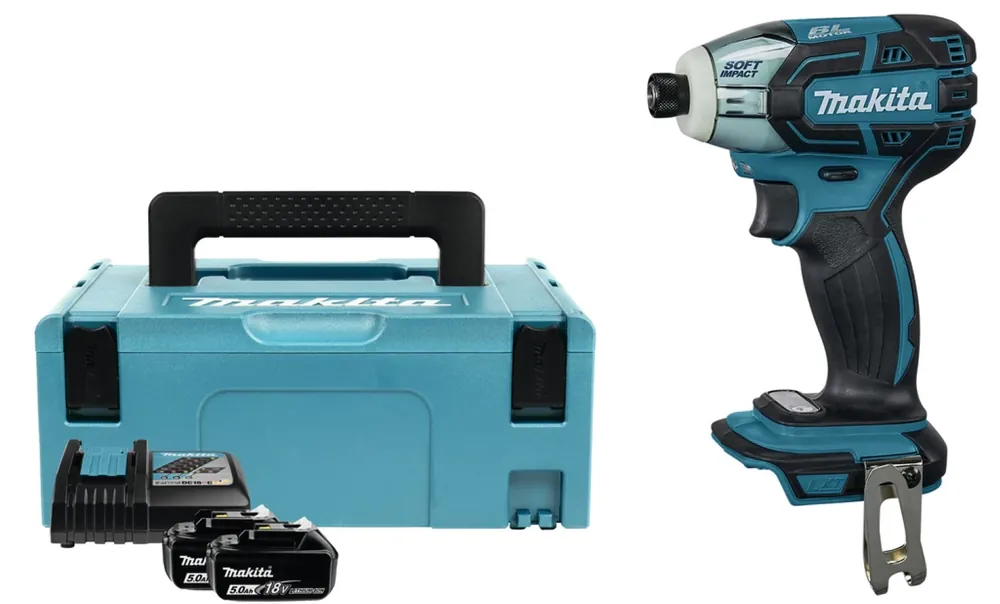 Visseuse à impulsions hydraulique sans-fil Makita DTS141RTJ - 18V Li-ion - 2 batteries 5,0 ah - MAKPAC - Brushless