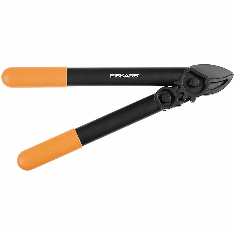 Fiskars - Coupe - branches à enclume pour bois sec et dur - Système à crémaillère PowerGear II - Ø 3,5 cm - acier trempé avec revêtement antiadhésif - 39 cm