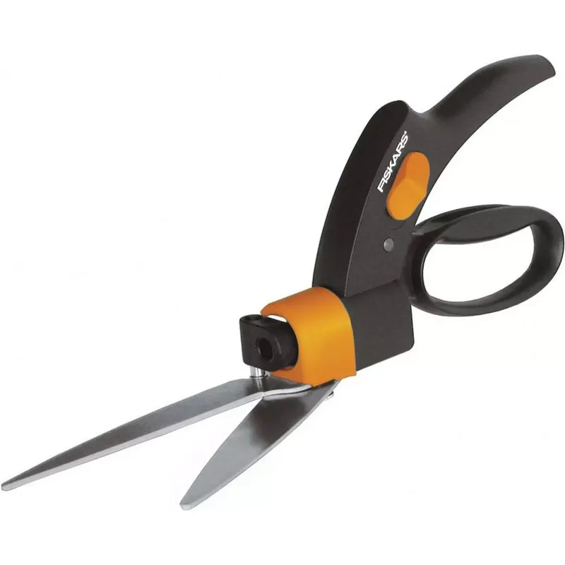 Fiskars - Cisaille à gazon - Lames rotatives - Mécanisme anti - bourrage Servo - System - 34,4 cm