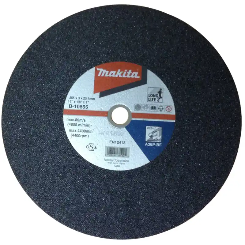 5 disques à tronçonner Makita B-10665-5 - 355 x 25,4 x 3 mm - Métal