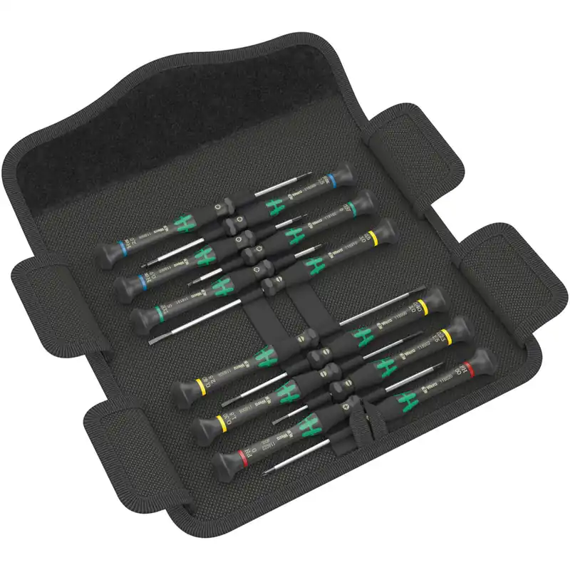 Wera Jeu de tournevis électronicien Kraftform Micro 12 Universal 1 - (Jeu de 12pcs)