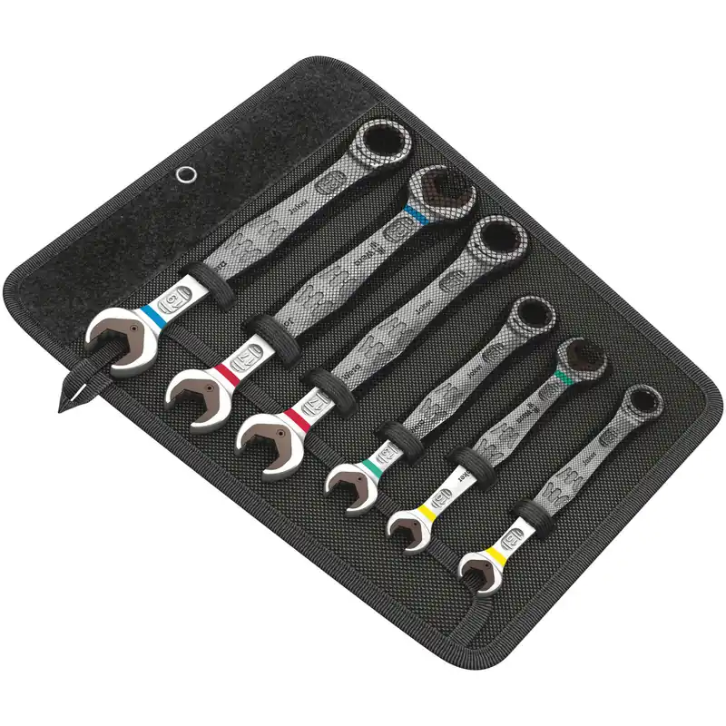Wera Jeu de clés mixtes à cliquet/ clés double fourche Joker - (Jeu de 6pcs)
