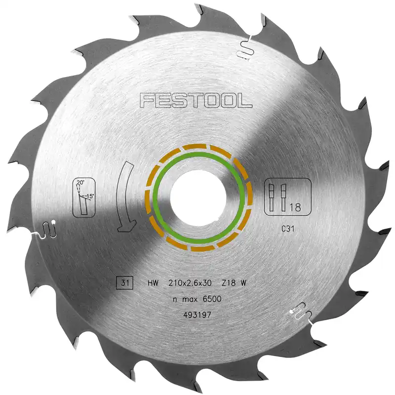 Festool 493197 / 210x2,6x30 W18 Lame de scie circulaire - 210 x 30 x 18T - Bois
