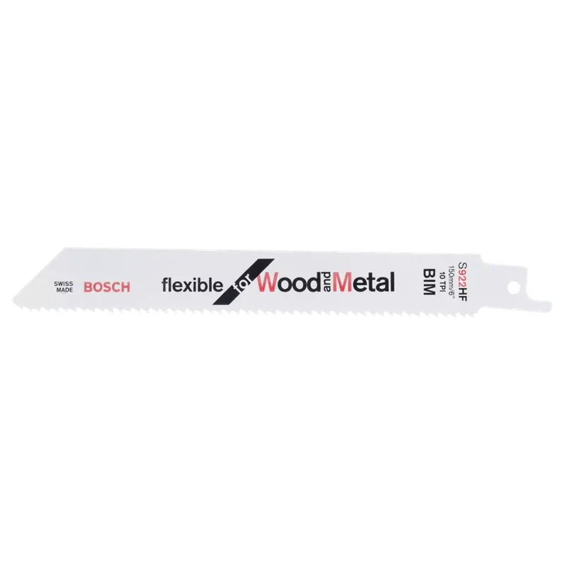 Bosch 2608656016 - Lame de Scie Sabre S 922 HF Flexible for Wood and Metal 5x
