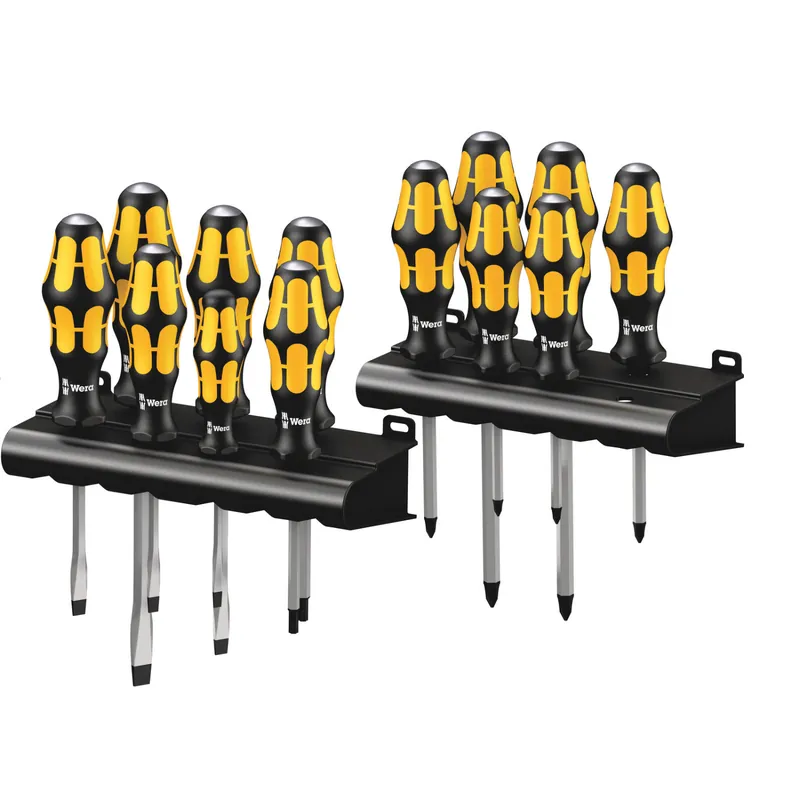 Wera Big Pack 900 Jeu de tournevis Kraftform Wera le tournevis-burin + Rack, 13 pièces