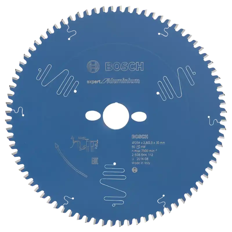 Bosch 2608644112 - Lame de Scie Circulaire Expert pour Aluminium, 254 x 30 x 2,8 mm, 80D