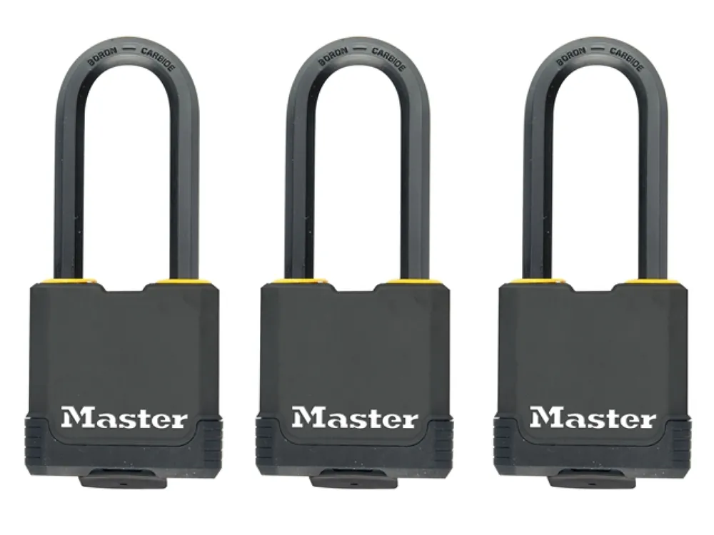 Master Lock M115EURTRILF - Cadenas Haute Sécurité - A Clé - Acier Laminé Recouvert - Extérieur