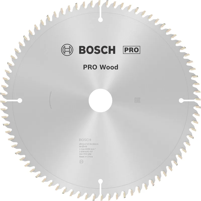 Bosch 2608640437 Lame de tronçonneuse PRO pour bois - 254 x 30 x 80D