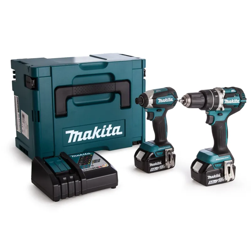 Makita DLX2180TJ Perceuse à percussion sans-fil (DHP484) & Visseuse à percussion sans-fil (DTD153) - 18V Li-ion (2x 5,0 Ah) - MAKPAC