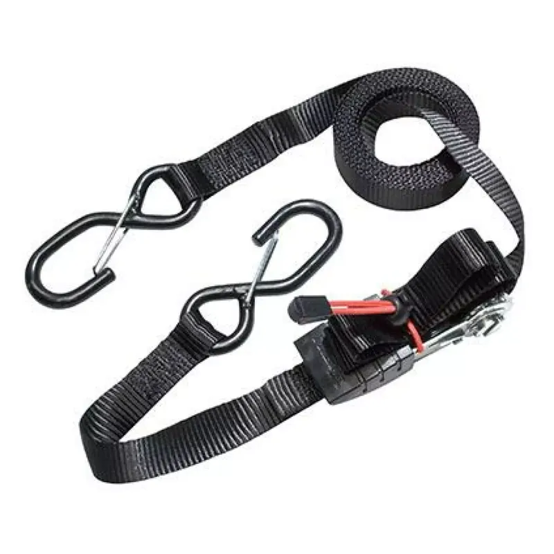 Master Lock 3066EURDAT - Sangle d‘Arrimage avec Crochets et Cliquet, Noir, 4,25m x 25mm, Pack de 2