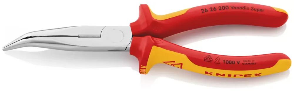Knipex 26 26 200 - Pince demi-ronde avec tranchant (pince bec de cigogne)