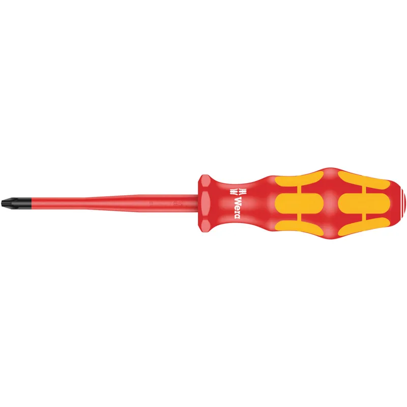 Wera 162 iS Tournevis VDE isolé pour vis cruciformes, avec lame à diamètre réduit, PH 2 x 100 mm