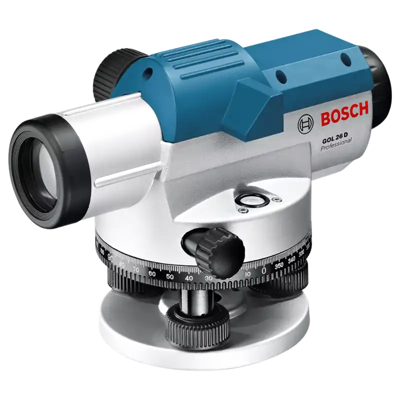 Bosch GOL 26 D Niveau à eau optique avec facteur d‘agrandissement - 100 mm - dans un coffret