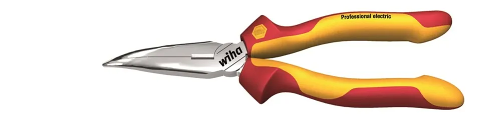 Wiha 26729 Pince demi-ronde Professional electric - avec taillant forme courbe env. 40° - 200 mm