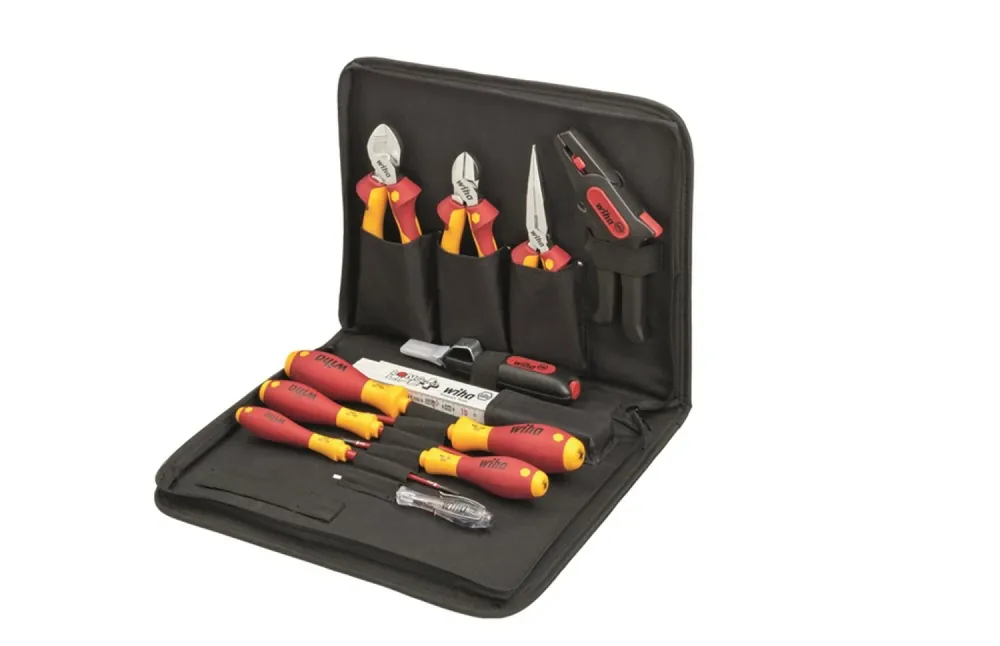 Wiha 36389 Jeu d‘outils électricien Jeu mixte - de 12 pcs dans classeur à outils