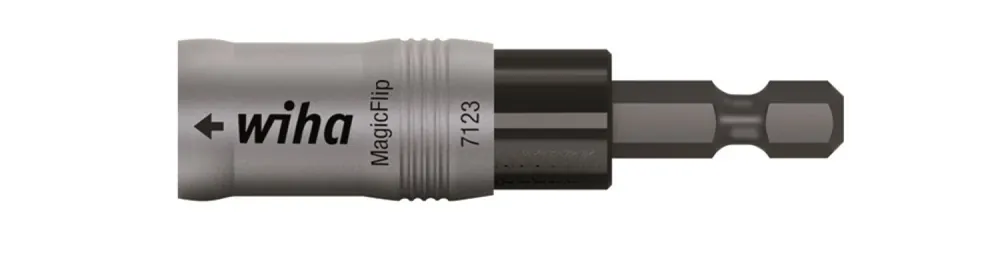 Wiha 36800 Porte-embout magnétique - MagicFlip Force avec aimant annulaire - 62 mm - 1/4"