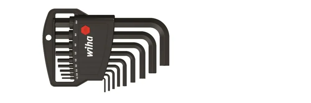 Wiha 06379 Jeu de clés mâles en étui Classic Six pans - 9 pcs - oxydé noir
