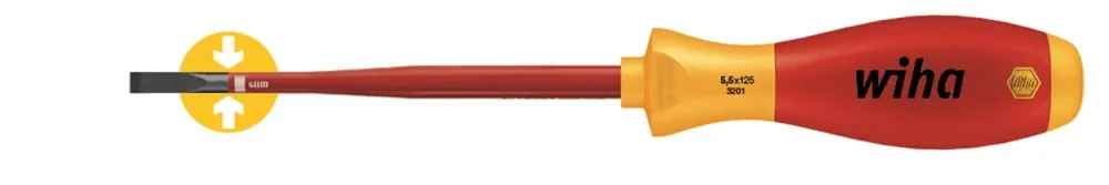 Wiha 39560 Tournevis SoftFinish electric slimFix Fente - 4,0 mm x 100 mm