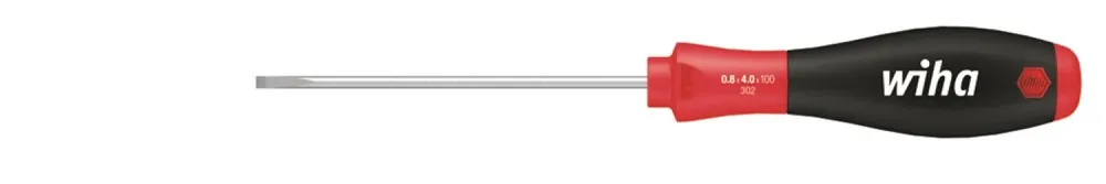 Wiha 00691 Tournevis SoftFinish Fente avec lame ronde pour vis situées en profondeur - 3,5 mm x 100 mm