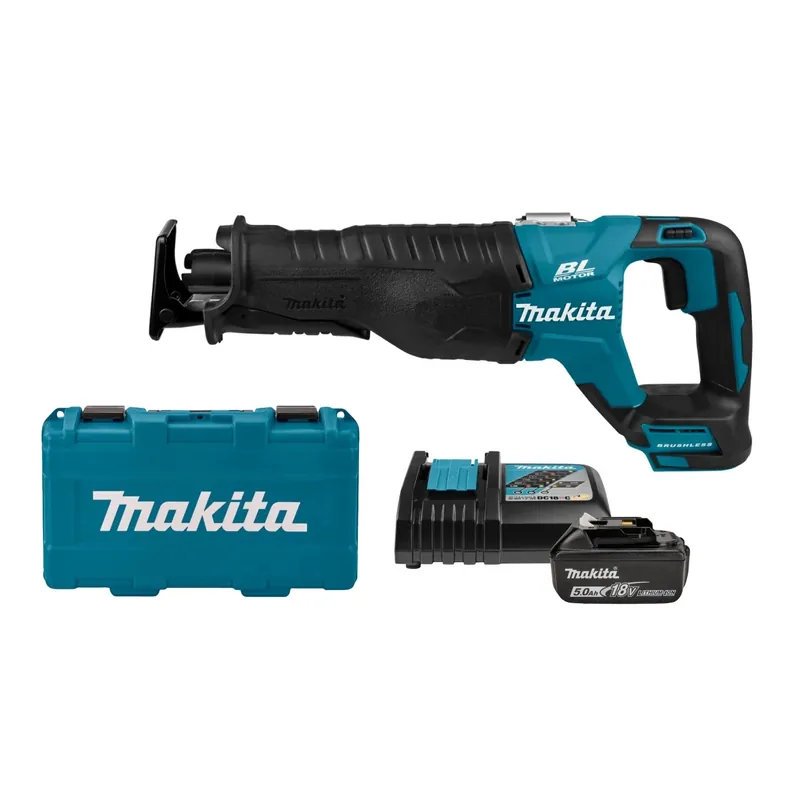 Makita DJR187RT - 18V Li-ion - Scie sabre sans-fil - 1 batterie 5,0 Ah - Changement rapide - Variable - Brushless