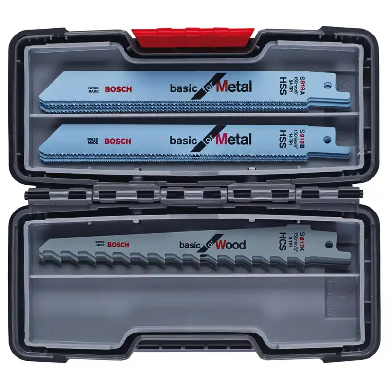 Bosch 2607010901 - Set 15 pièces lame de scie sauteuse Wood and Metal Basic, S918AF