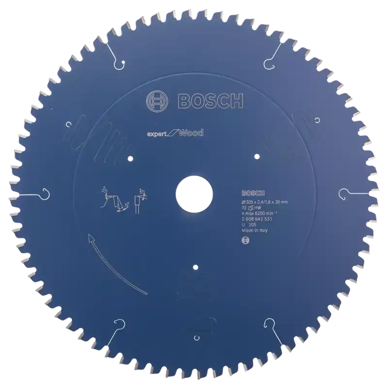 Bosch 2608642531 - Lame de Scie Circulaire Expert pour Wood, 305 x 30 x 2,4 mm, 72D