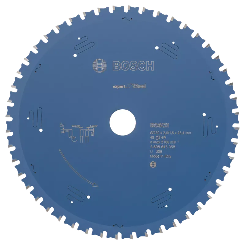 Bosch 2608643058 - Lame de Scie Circulaire Expert pour Steel, 230 x 25,4 x 2 mm, 48D