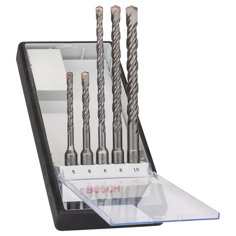 Bosch 2607019927 - Set 5 pièces foret Robust Line SDS-Plus-5 pour perforateur 5;6 x 115mm, 6;8;10 x 165 mm